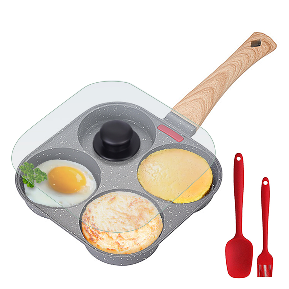 Egg Waffle Pan - Sartén antiadherente para 4 huevos con