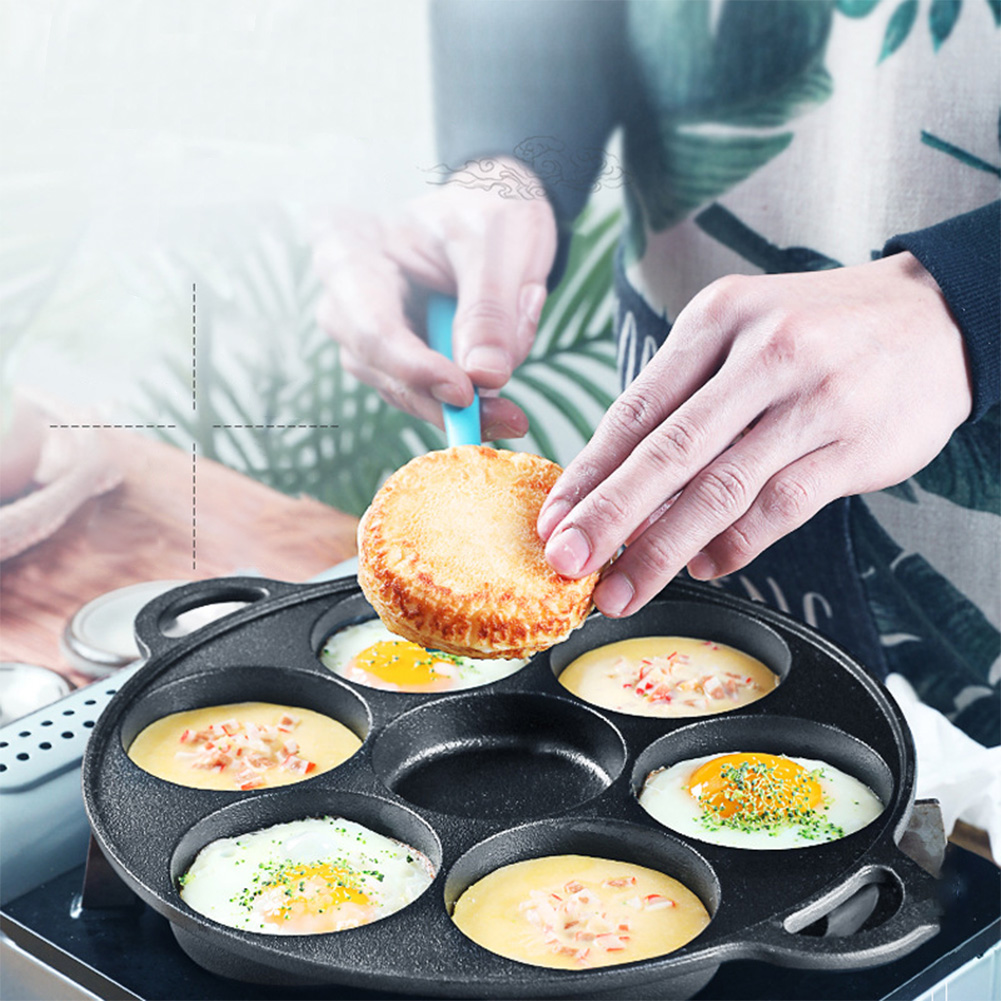 Egg Waffle Pan - Sartén de hierro fundido antiadherente de