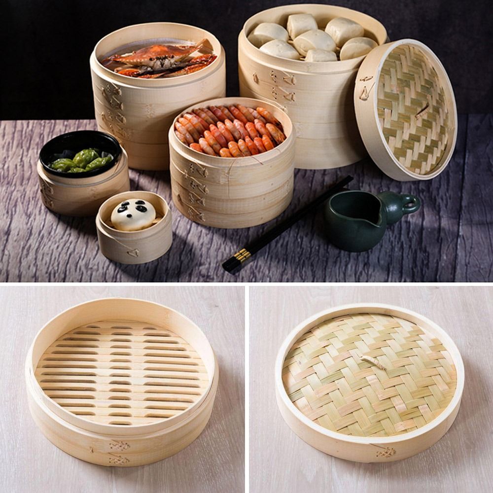 Bao Steamer Bamboo - Vaporera China de Bambú para Cocinar