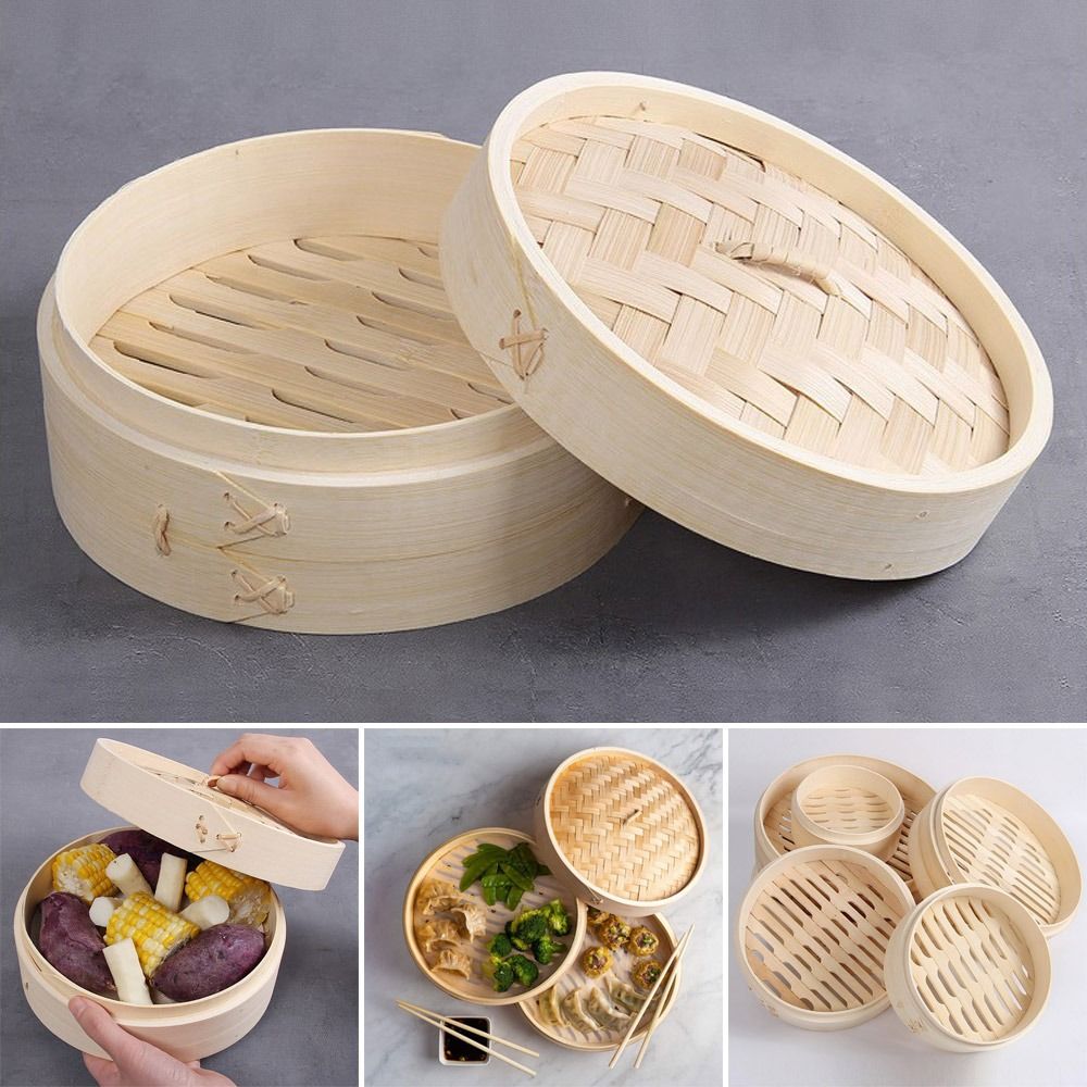 Bao Steamer Bamboo - Cesta de vapor de bambú con