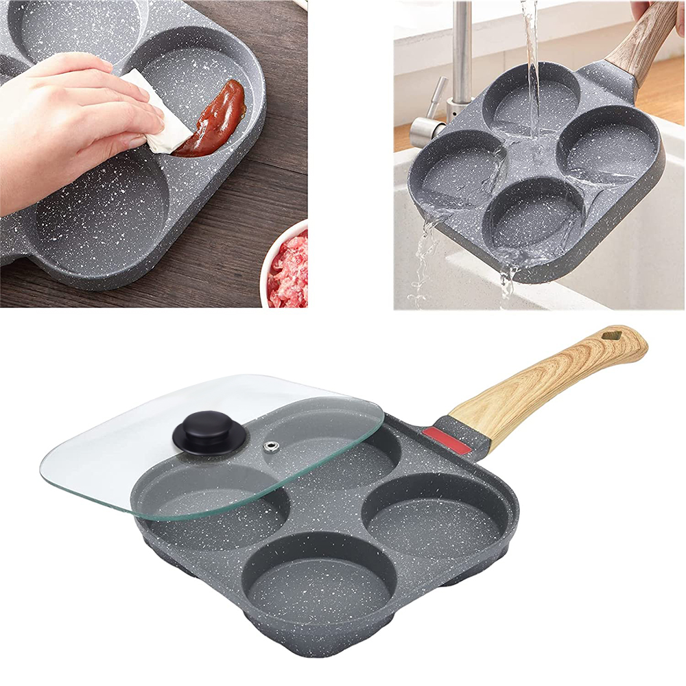 Sartén antiadherente para 4 hu - Egg Waffle Pan reseña y precio